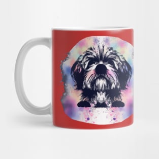 Lhasa Apso Acid Wash Minimal Artwork Mug